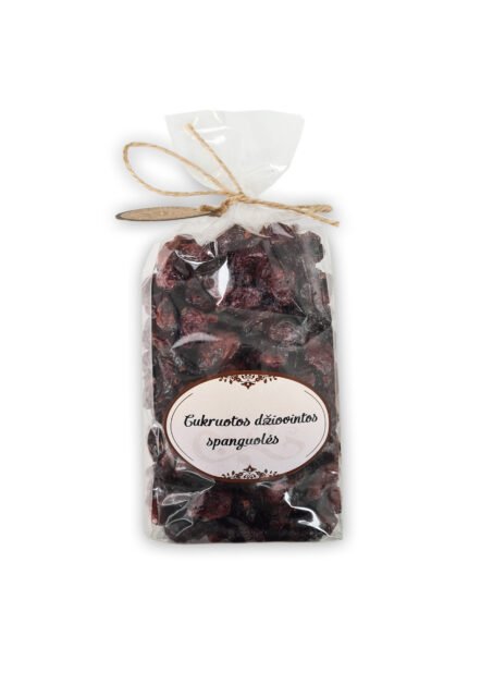“Premium” cukruotos džiovintos spanguolės 220 g