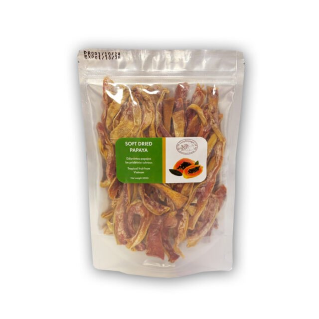 Džiovintos papajos be pridėtinio cukraus 250g (Vietnam)