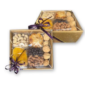 Šventinis rinkinys 590g (auksinė kvadratinė dėžutė)